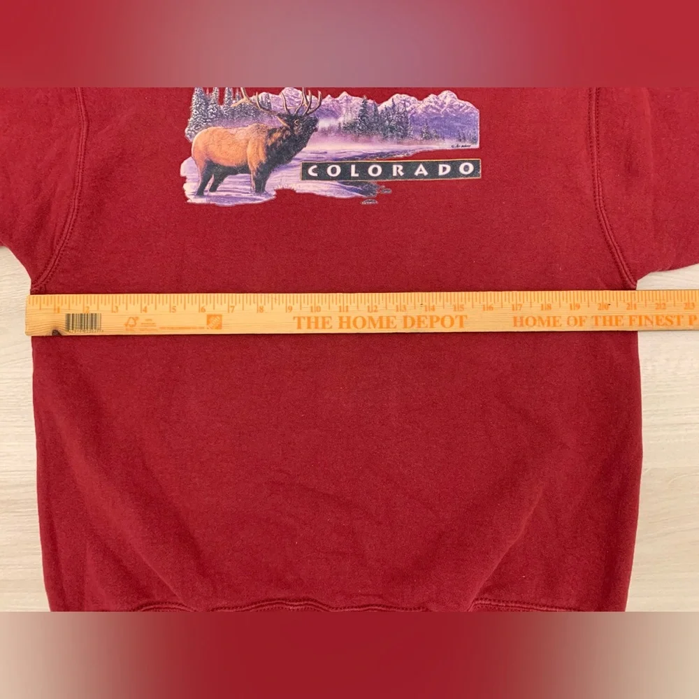 Vintage 90s Colorado Elk Crew Neck‎ Sweatshirt Size L Fruit Of The Loom